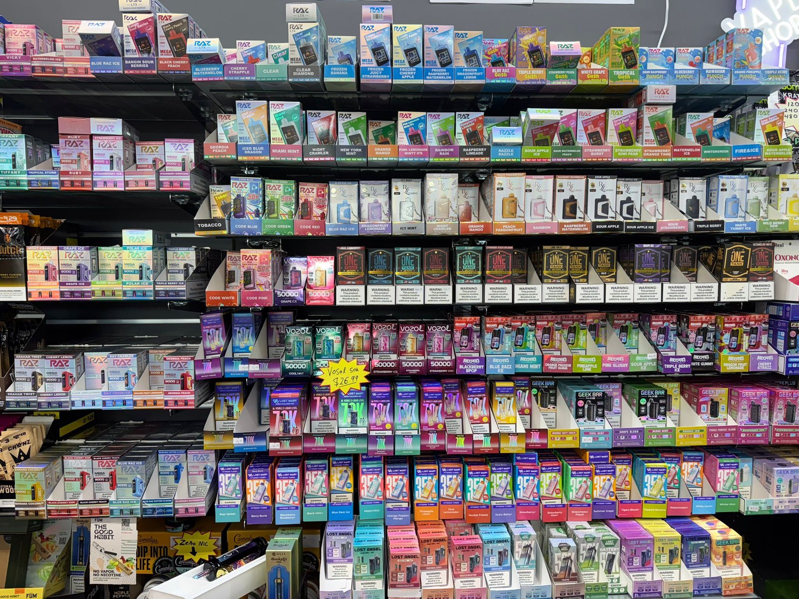 Full vape selection at Local Store vape shop St Petersburg FL
